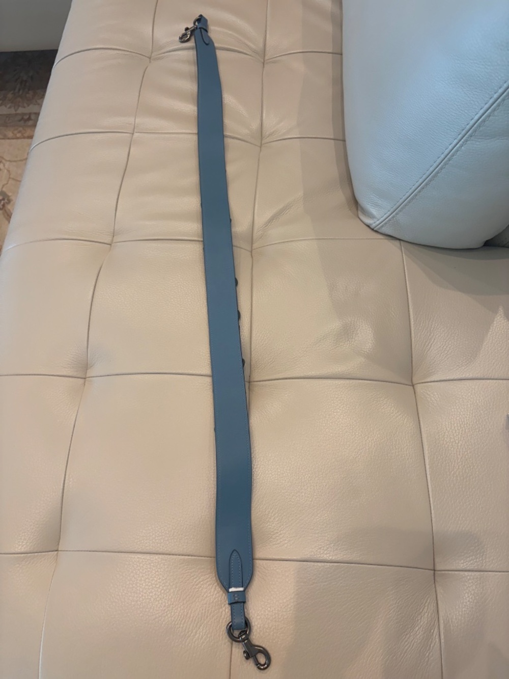 Coach Leather Shoulder Strap in steel blue - Picture 3 of 4